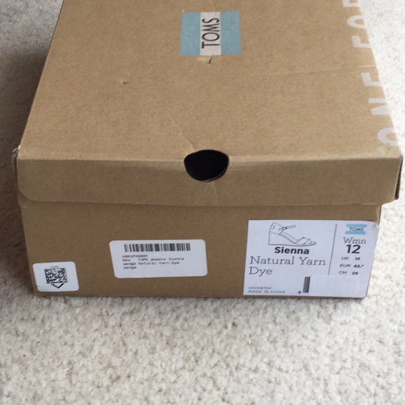 TOMS Sienna Natural Yarn Dye Wedges Size 12 - Picture 2 of 4